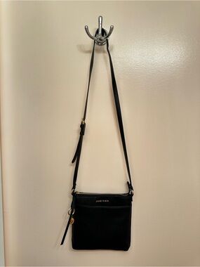 Anne Klein Black Crossbody with Gold Hardware